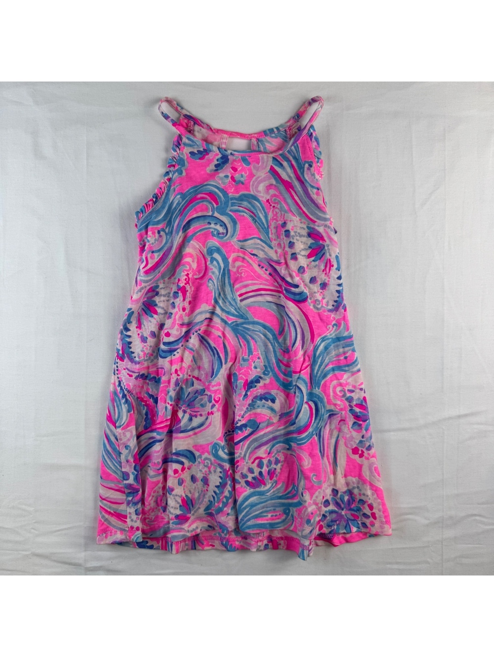 KIDS XS 2-3 Lilly Pulitzer Pink and Blue Floral Summer Dress